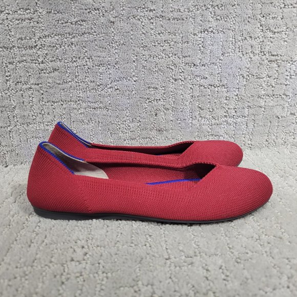 Rothy’s The Flat Scooter Red Round Toe Slip On Shoes Women's Size US 6, 6.5, 10 - Picture 5 of 9